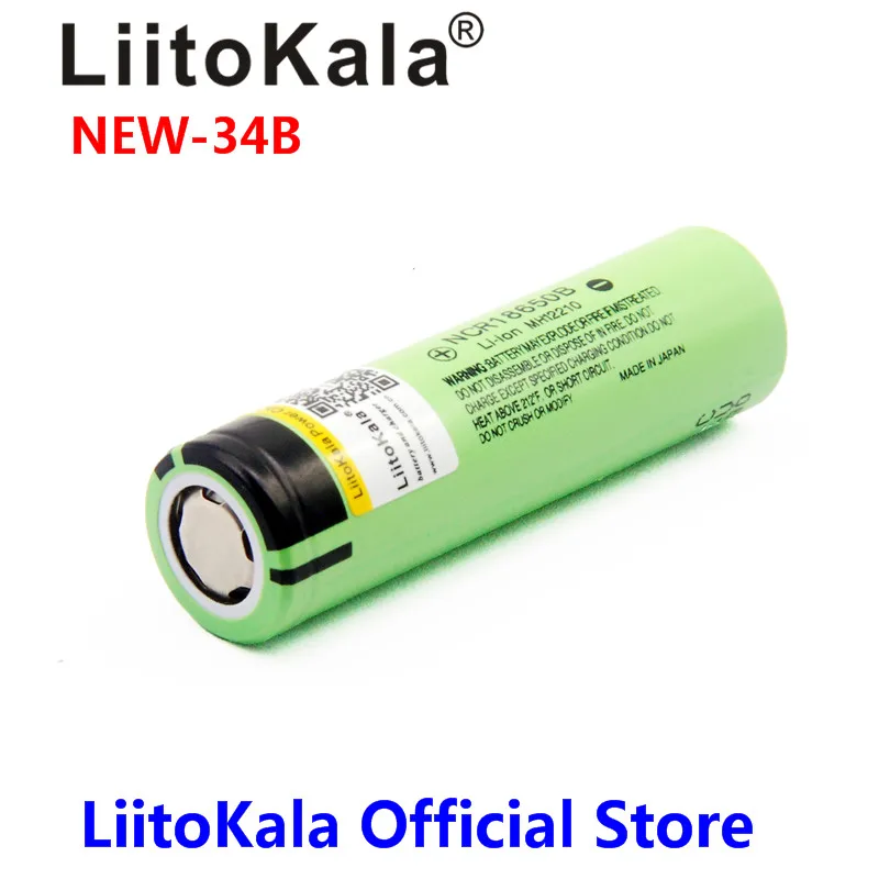 12 шт./лот LiitoKala NCR18650B 3,7 v 3400 mah 18650 литиевая аккумуляторная батарея фонарик батареи