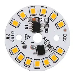 DIY светодиодный лампы SMD 15 W 12 W 9 W 7 W свет чип AC 220 V Вход смарт-ic светодиодный Bean для лампочки холодный белый теплый белый