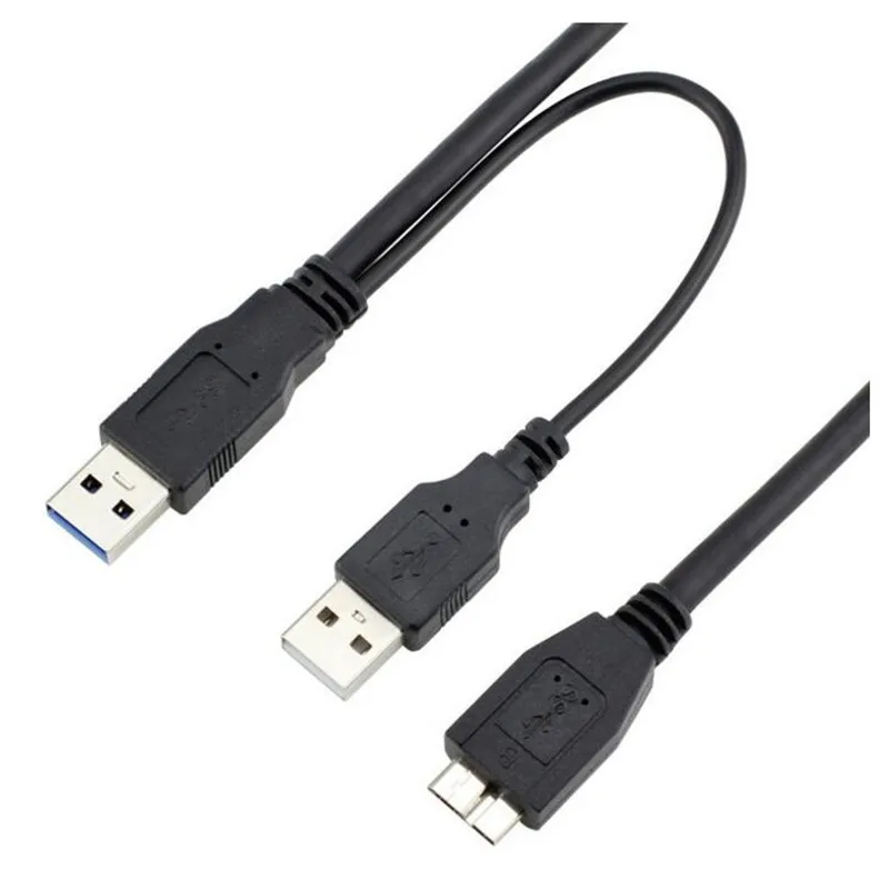 

Micro B USB 3.0 External hard Drive Cable with USB Power Supply For WD Passport Seagate Samsung M3 Toshiba SONY ADATA