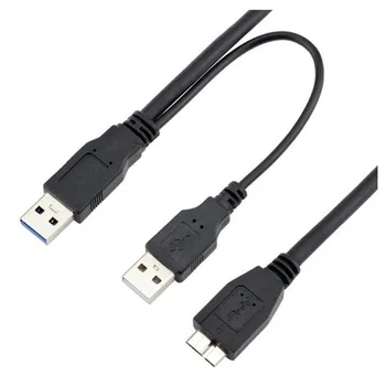 

Micro B USB 3.0 External hard Drive Cable with USB Power Supply For WD Passport Seagate Samsung M3 Toshiba SONY ADATA