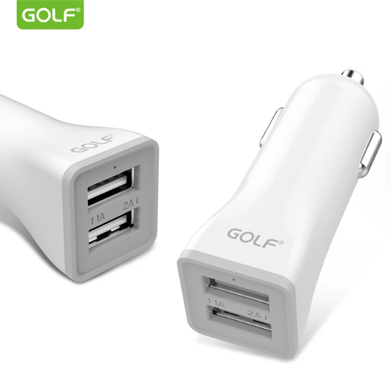 Golf 5 V 2.1A двойной выход двойной зарядное устройство USB для iPhone samsung LG Android телефон Универсальный Авто крепление электроадаптер для зарядки