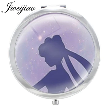 

JWEIJIAO Japan Cartoon moive Printing photo make up mirror ink painting Brand wonderful fairy Double Sides Hand Mirror NS274