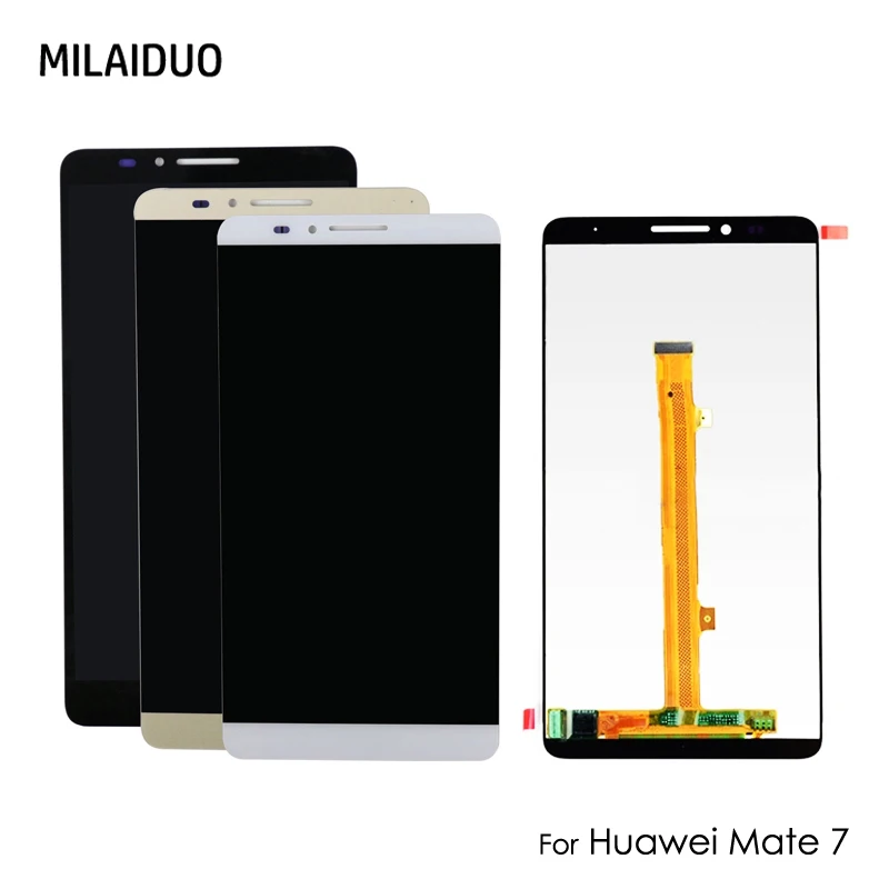 

LCD Display For HUAWEI Ascend Mate 7 MT7 L09 MT7-TL10 Touch Screen Digitizer Full Assembly Black White Gold No Frame