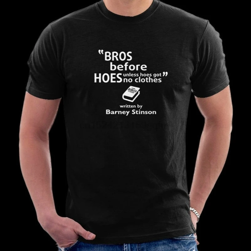 How I Met Your Mother Bros before Hoes Мужская футболка унисекс хлопковая повседневная черная с