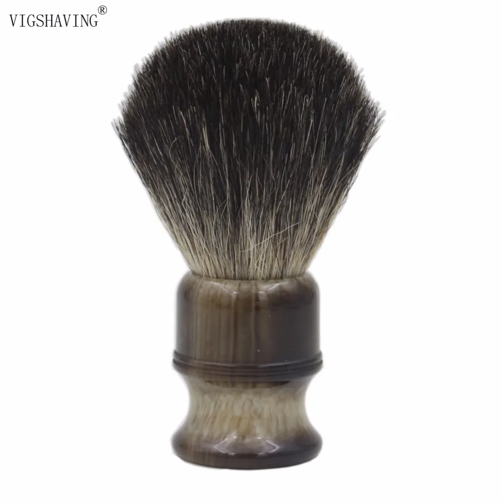 VIGSHAVING 24 ملليمتر عقدة الراتنج مقبض الرجال النقي الغرير الشعر الحلاقة فرشاة VIGSHAVING 24 ملليمتر عقدة الراتنج مقبض الرجال النقي الغرير الشعر الحلاقة فرشاة