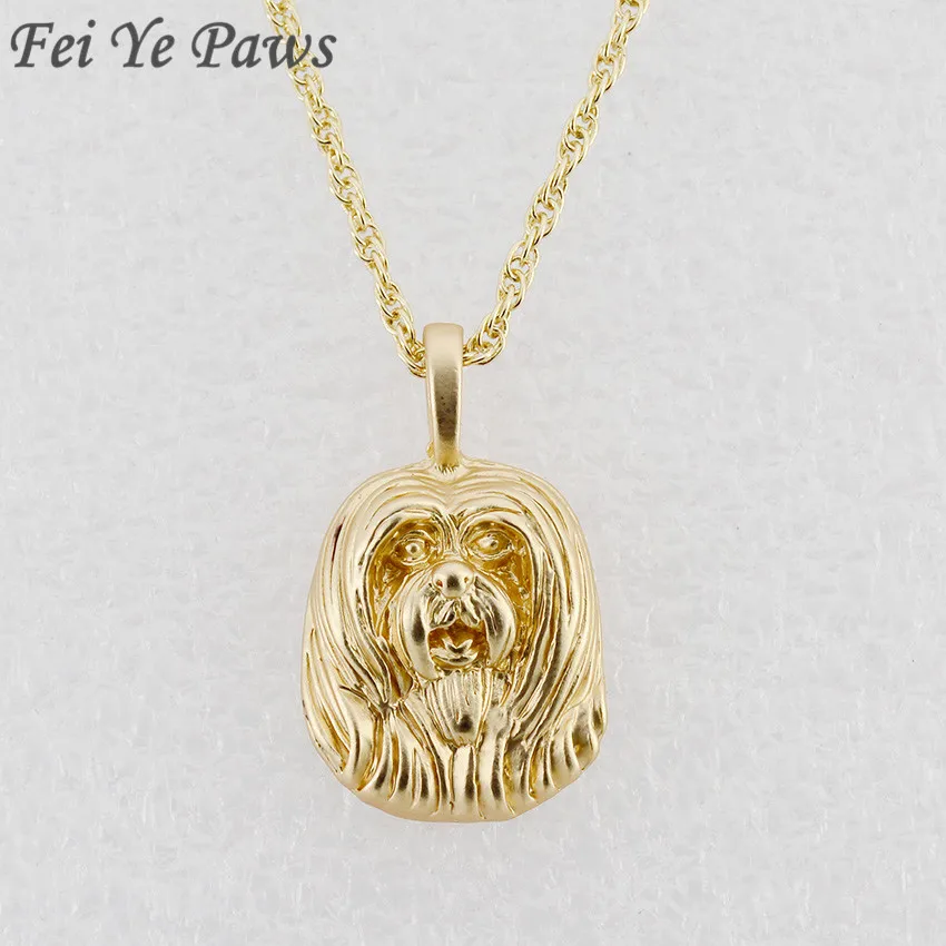 

Fei Ye Paws Vintage 3D Old English Sheepdog Pekingese necklaces & pendants boho Dog Necklace For Women Men Jewelry best friend