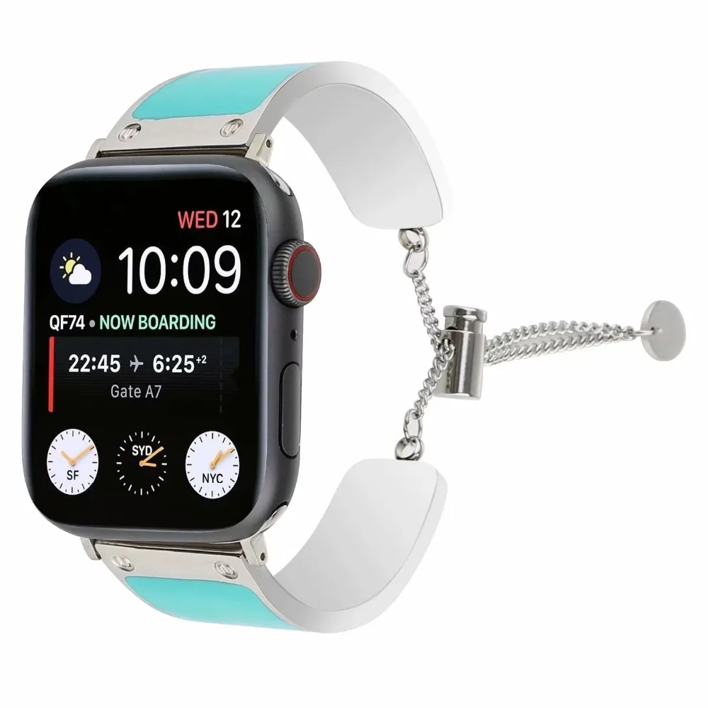 Ремешок для iwatch Band 38 мм полосы 42 мм 44 мм 40 мм Золотой браслет для Apple Watch Band 38 мм из нержавеющей стали серии 4 3 2 1