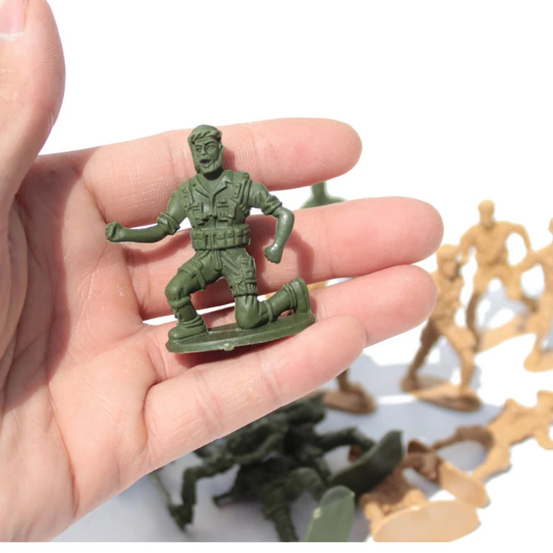 

10 pcs 6 cm Soldier World War II Soldier Toy Military Sandbox Scene Static Model