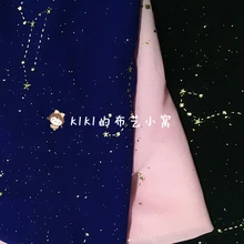 100*140 см ночное небо космическое Созвездие звезда швейная ткань Сделай Сам ручной работы материал пэчворк для девочек ткань детский Текстиль