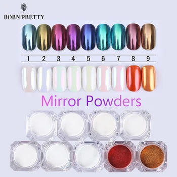 BORN PRETTY Mirror Nail Glitter Pigment 1g Gold Blue Purple Dust Manicure Nail Art