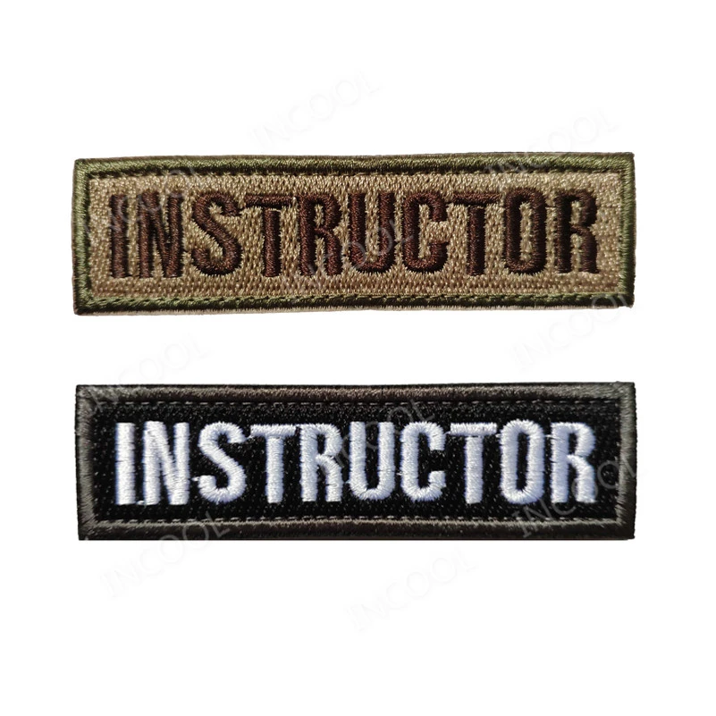 Embroidery Patch Instructor Tactical Military Decorative Patches Combat ...