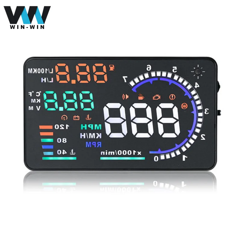 

A8 HUD Head Up Display Support cars with OBD2 HUD A8 Easy Plug and Play Overspeed Alarm With High Quality
