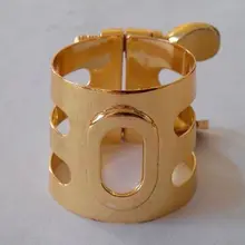 Альт саксофон Лигатура мундштука настоящая позолоченная идеальная резонансная Новинка