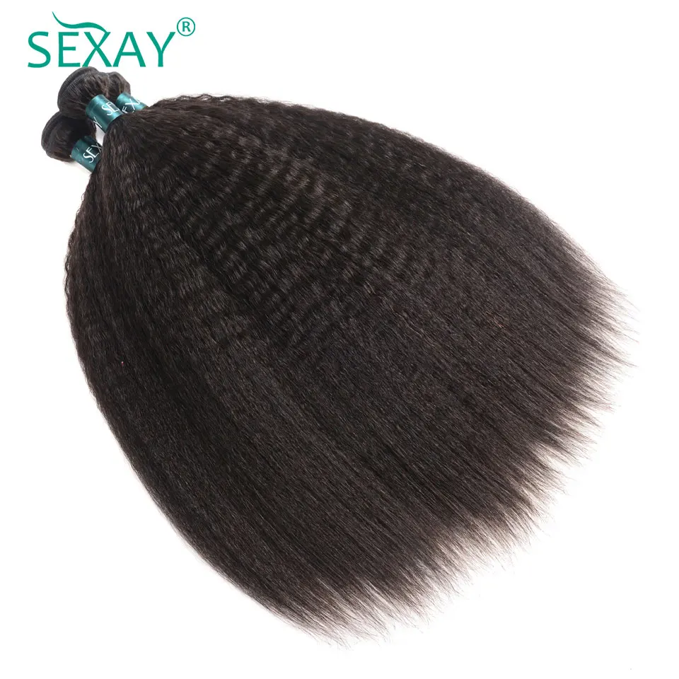 10-30inch Kinky Straight Hair Weaves 1-3 Bundles Can Be Dyed and Curl Brazilian Hair Weave Bundles Sexay Remy Yaki Human Hair (7)