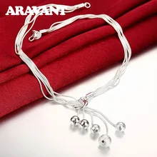Colliers de perles en argent 925, chaînes longues de perles pour femmes, colliers de fête de mariage, cadeaux de bijoux