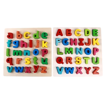 

Colorful Wooden 26 English Alphabet Chips For Early Childhood Education Parent-child Interaction Puzzles Learning Arithmetic Toy