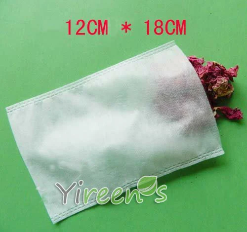 

1000pcs 120 X180mm Tea Filters Non-woven Fabric Empty tea bags, Heat sealing filter bags, for plant, powders, flavor boil spices