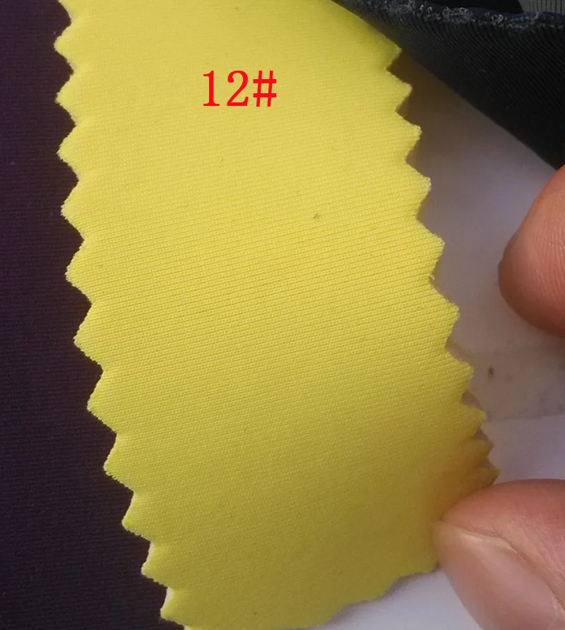 

yellow lycra fabric coated SRB Neoprene rubber fabrics 2.5MM thickness
