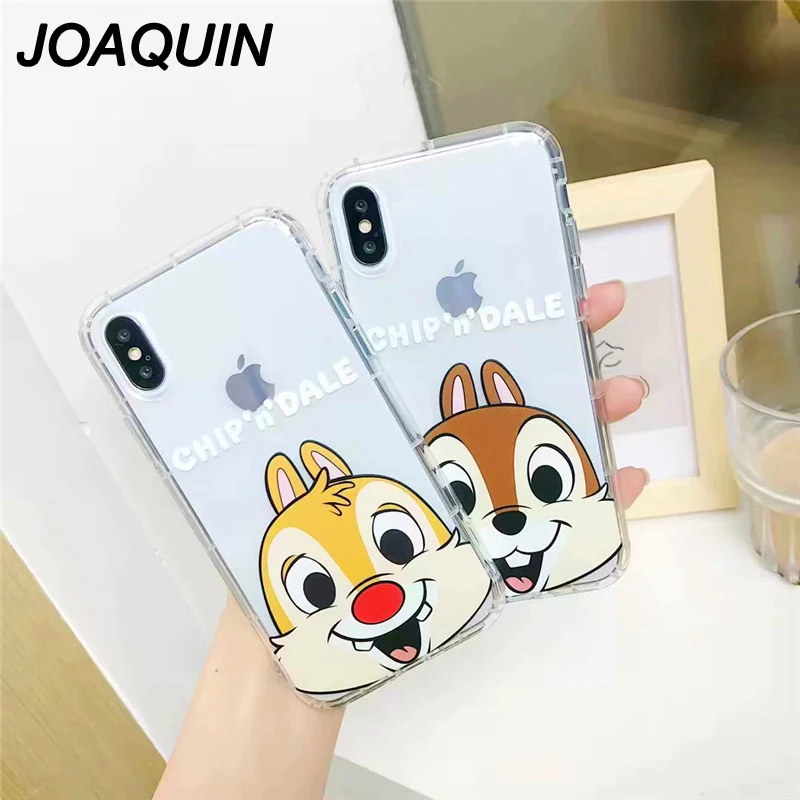 2018 Hot style Cute Cartoon Chipmunk Soft Cover Case For iPhone X 8 8plus 6 6S 6plus 7 Plus phone bag case |