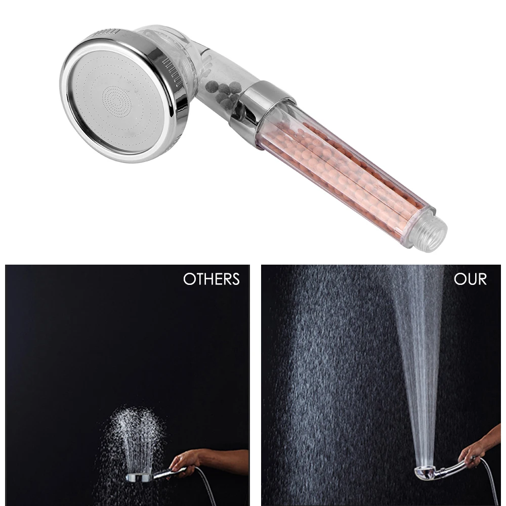 Activated Ceramic Filter Shower High Pressure Stone Stream Shower Head Bath