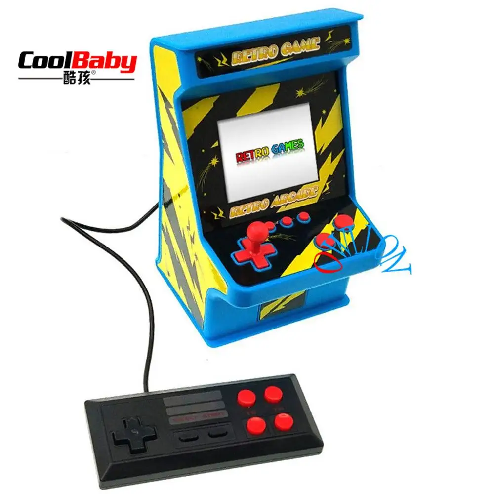 Мини аркадная портативная Ретро видео Игровая приставка с 256 классическими играми Gameboy с дополнительным джойстиком портативный контроллер 2 P - Цвет: 1