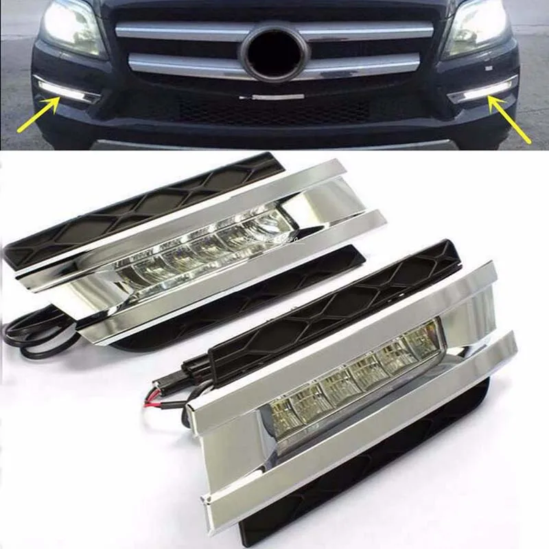  CAR STYLING led daytime light for mercedes benz gl gl350 gl400 gl450 gl500 x164 2006-2009 led drl w - 32667457058