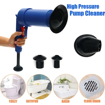 

Air Power Drain Blaster Gun High Pressure Powerful Manual sink Plunger Opener cleaner pump for Bath Toilets Bathroom Shower