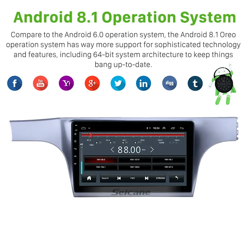 Flash Deal Seicane 2 Din Car Stereo 10.1 inch GPS Android 8.1 HD Touchscreen Radio for VW Volkswagen Lavida 2012-2015 with support Carplay 2