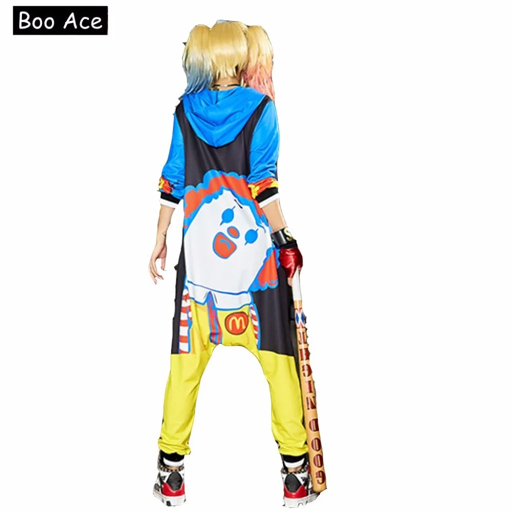 2017 Boo Ace Hot Anime Cute Printed Women Jumpsuit with Cap Hippie