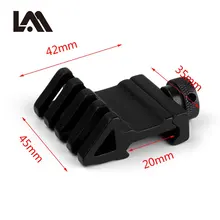 Под углом 45 градусов Тактический Сфера горе Алюминий смещение 4 Слот боковой направляющей РТС взгляд Железнодорожный страйкбол 45 мм Пикатинни Уивер лазерный адаптер