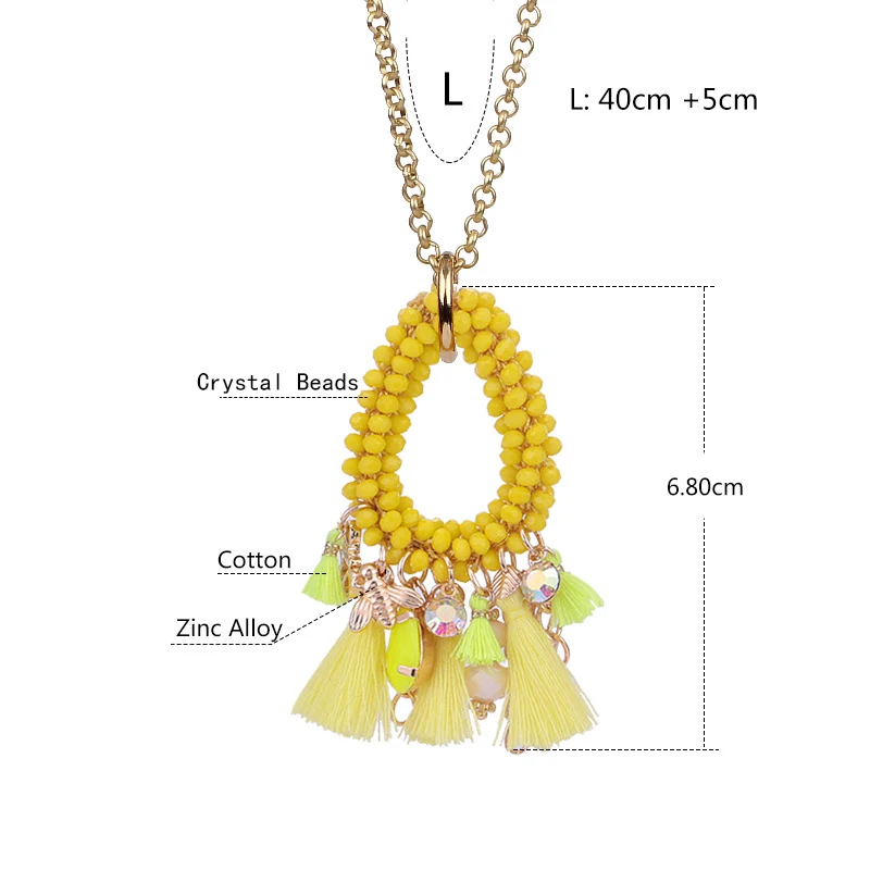 Choker necklace for woman boho Pendientes woman necklace  tassel necklace (17)