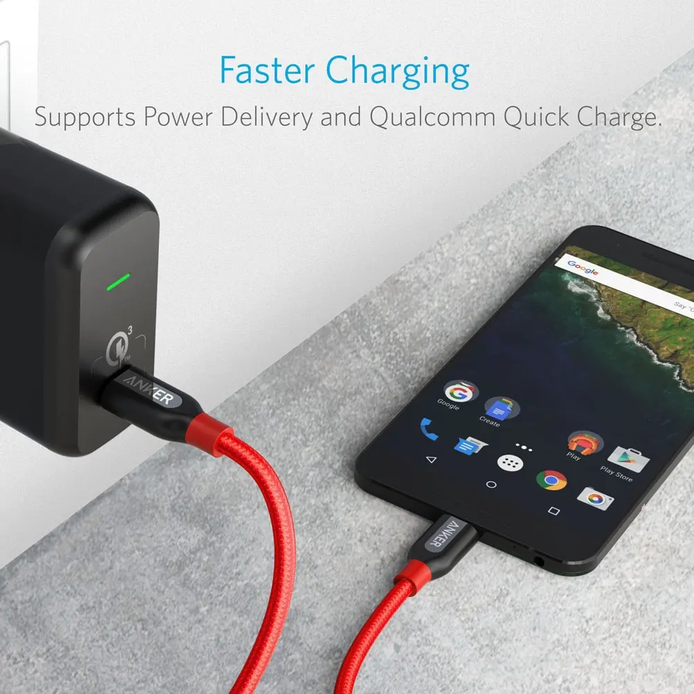 Кабель Anker Powerline+ C к C 2,0 высокая прочность, для устройств usb type-C, MacBook, Matebook, iPad Pro, Galaxy, Pixel, Nexus и т. Д