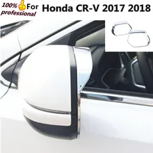 For Honda CRV CR-V 2017 2018 Car body stick rear Rearview glass Mirror Rain Eyebrow Shield Sun Visor Shade ABS Chrome 2pcs/set