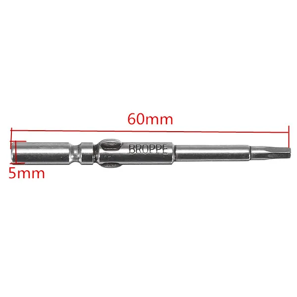 BROPPE 5Pcs 801 H1.5-H4 Hexagon Electric Screwdriver Bits Set  5mm Round Shank Screwdriver Bits