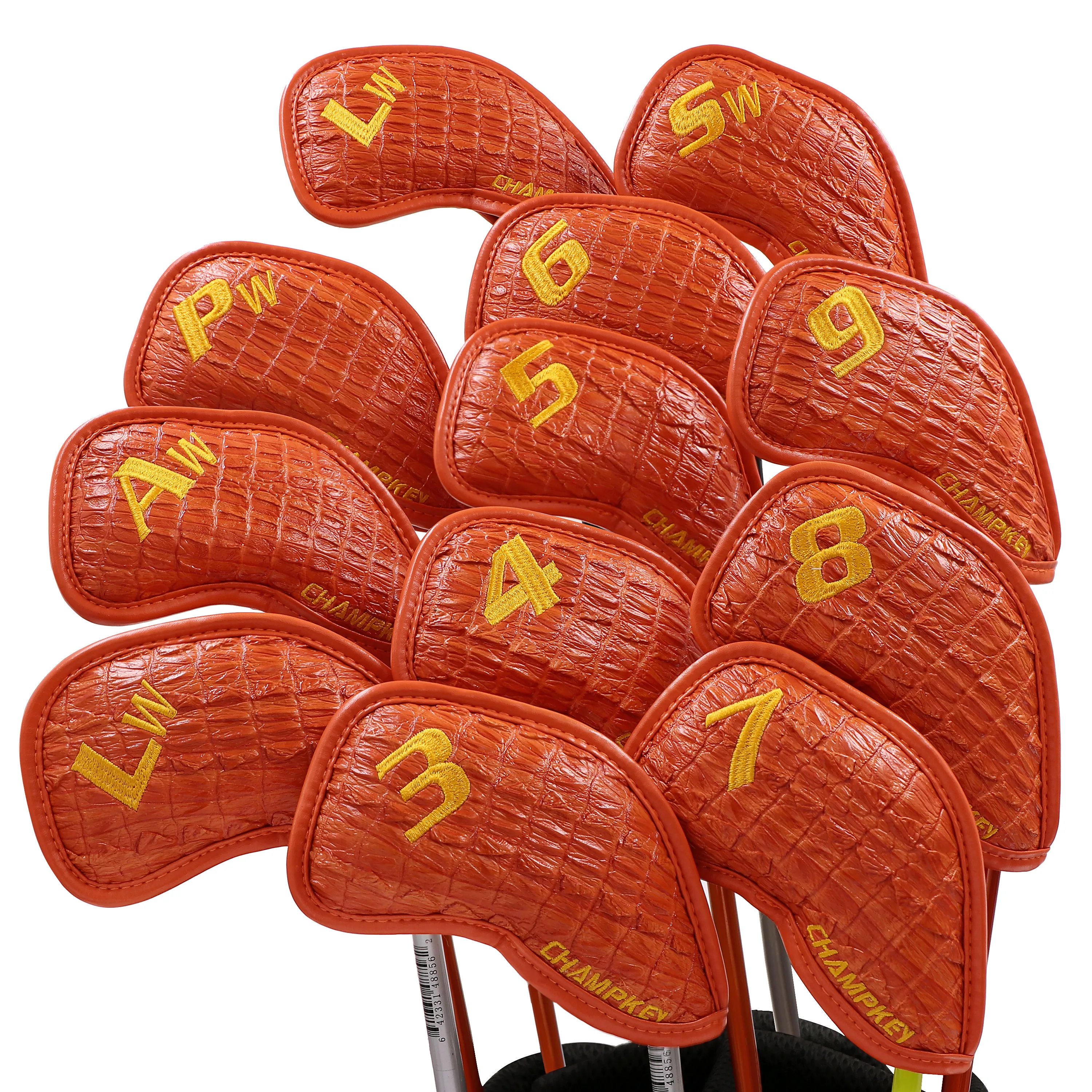 2019 CHAMPKEY Original Design Golf Iron Headcover 12 PCS/SET Premium Polyurethane Plus Memory Material Club Covers