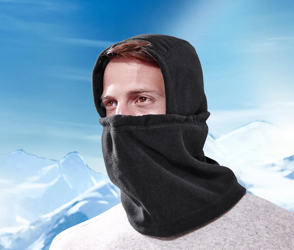 Winter Fleece Scarf Neck Warmer Face Mask Hat Snood Skiing Snowboarding ...