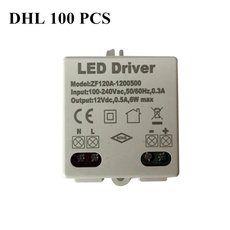 100pcs AC voltage 100-240V power 6W DC 12V Lighting Transformers high quality safe Driver for LED strip 3528 5050 power supply 100pcs l7805cv l7806cv l7808cv l7809cv 7810 l7812cv l7815cv 7818 l7824cv lm317 voltage regulator ic 7805 to 220