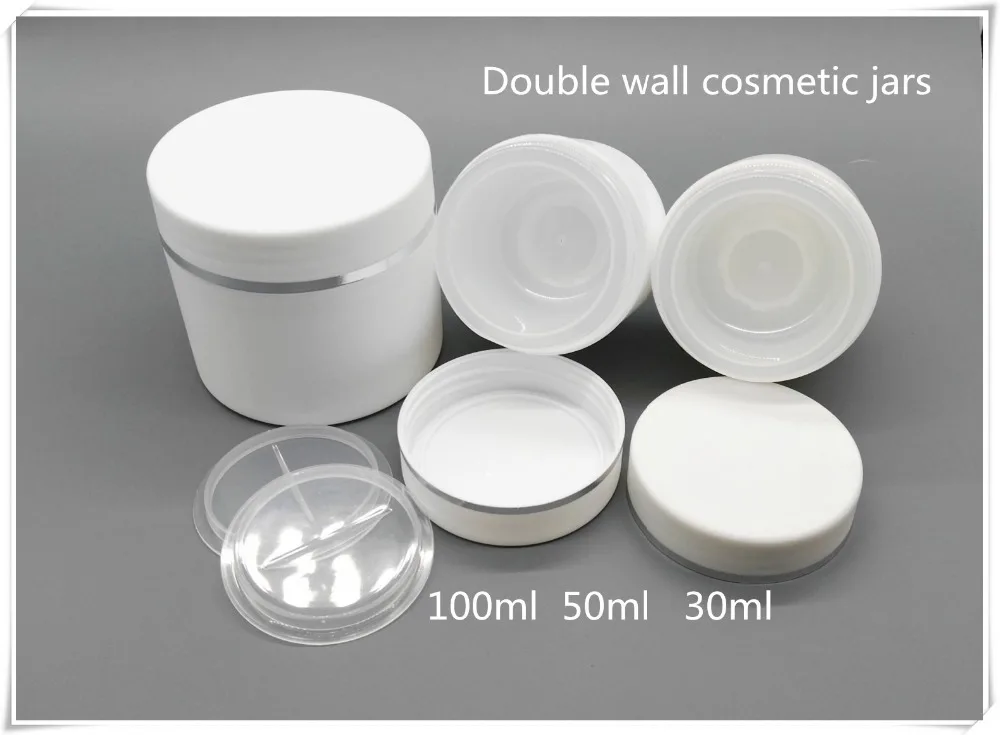 100-30ml double wall cosmetic jars