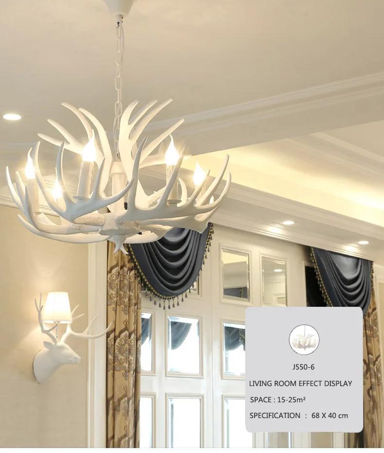 Antler Resin Pendant Chandelier (3)
