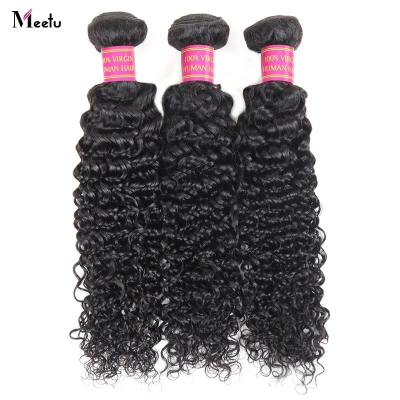 

Meetu Indian Kinky Curly Hair Bundles 100% Human Hair Weave 3 Bundles Deal 8-28 inch Non Remy Hair Extensions Free Shipping