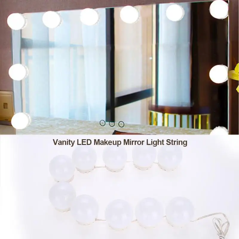 Светодиодный светильник-зеркало для макияжа, косметический светильник с регулируемой яркостью, маскирующий светильник с проводкой, набор теплых холодных тонов, косметический декоративный светильник