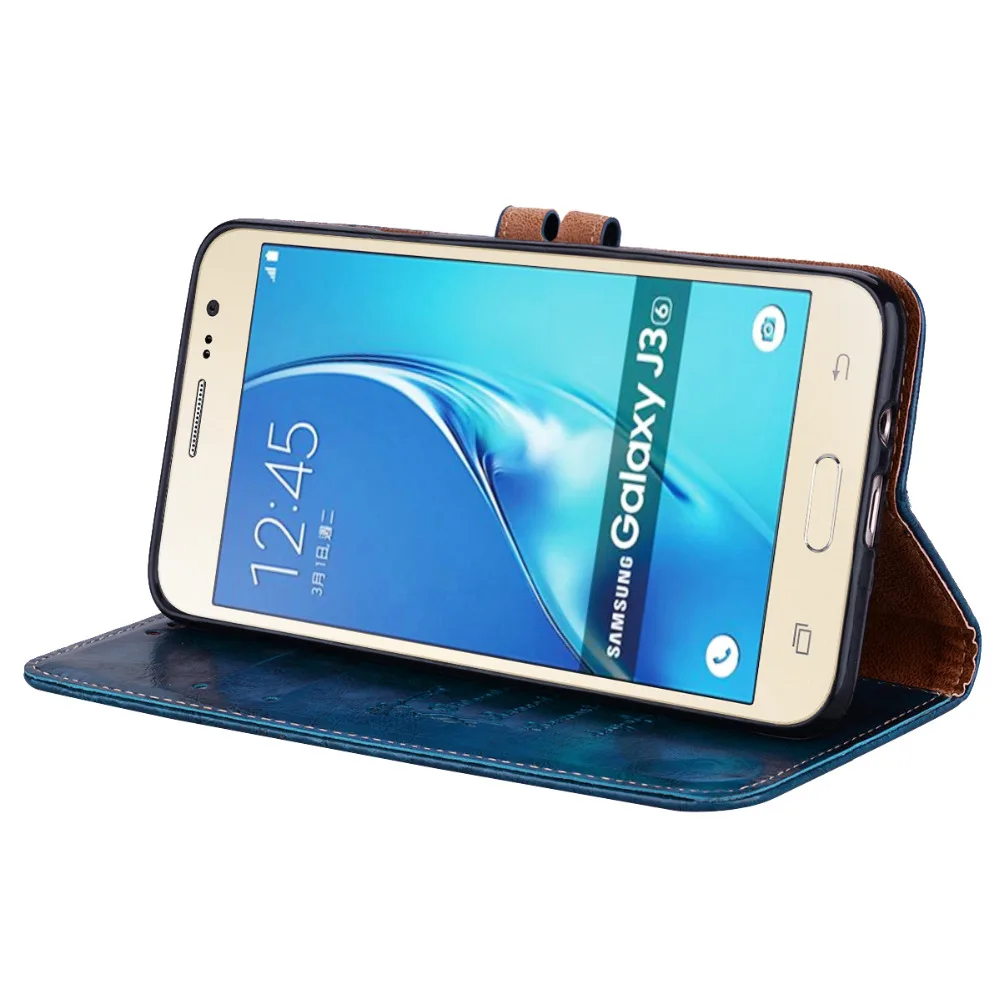 Чехол с откидной крышкой для Samsung Galaxy J7 J5 J1 J3 2016 J2 prime чехол бумажник отделением