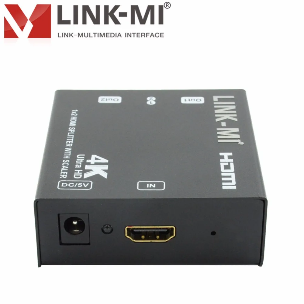 LINK-MI LM-SC4K2K-142 2-портовый HDMI сплиттер 1x2 2 Ultra HD отображает до 4 K x 2 K. 3D видео DTS-HD мастер аудио, совместимый HDCP