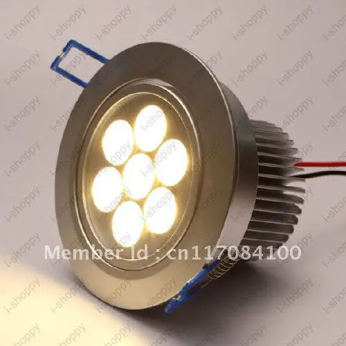 7 Вт Dimmable High power 7 светодиодный встраиваемый потолочный светильник для шкафа светильник Точечный светильник, лампочка теплая/чистая белая