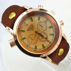 

2016 New Style Brand Men Watches Generous Roman Numeral Leather Business Wristwatch Fashion Casual Watch Relogio Hot Sale Clock