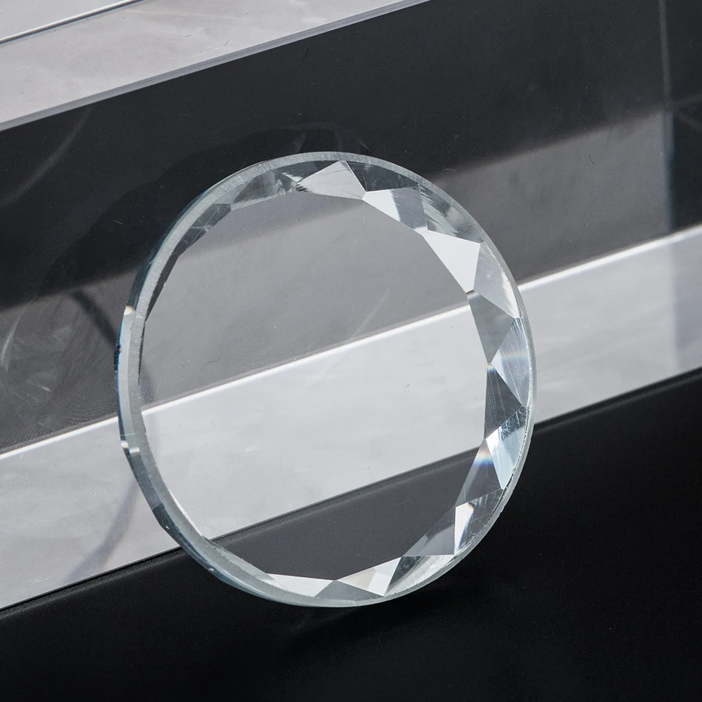 

Crystal Glass Pad Eyelash Glue Holder Clear Eyelashes Extension Tool Reusable Women Practical Lash Holder Round Shape