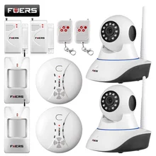 Fuers Wi-Fi IP камера домашняя охранная система дыма пожарная сигнализация+ IOS/Android приложение дистанционное управление сетевая сигнализация