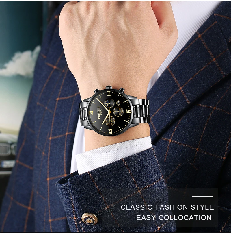 NIBOSI Dress Watch Men Gold 2018 Luxury Brand Men's Watch Waterproof Stainless Steel Famous Wristwatch Man Clock Water Resistant (23)