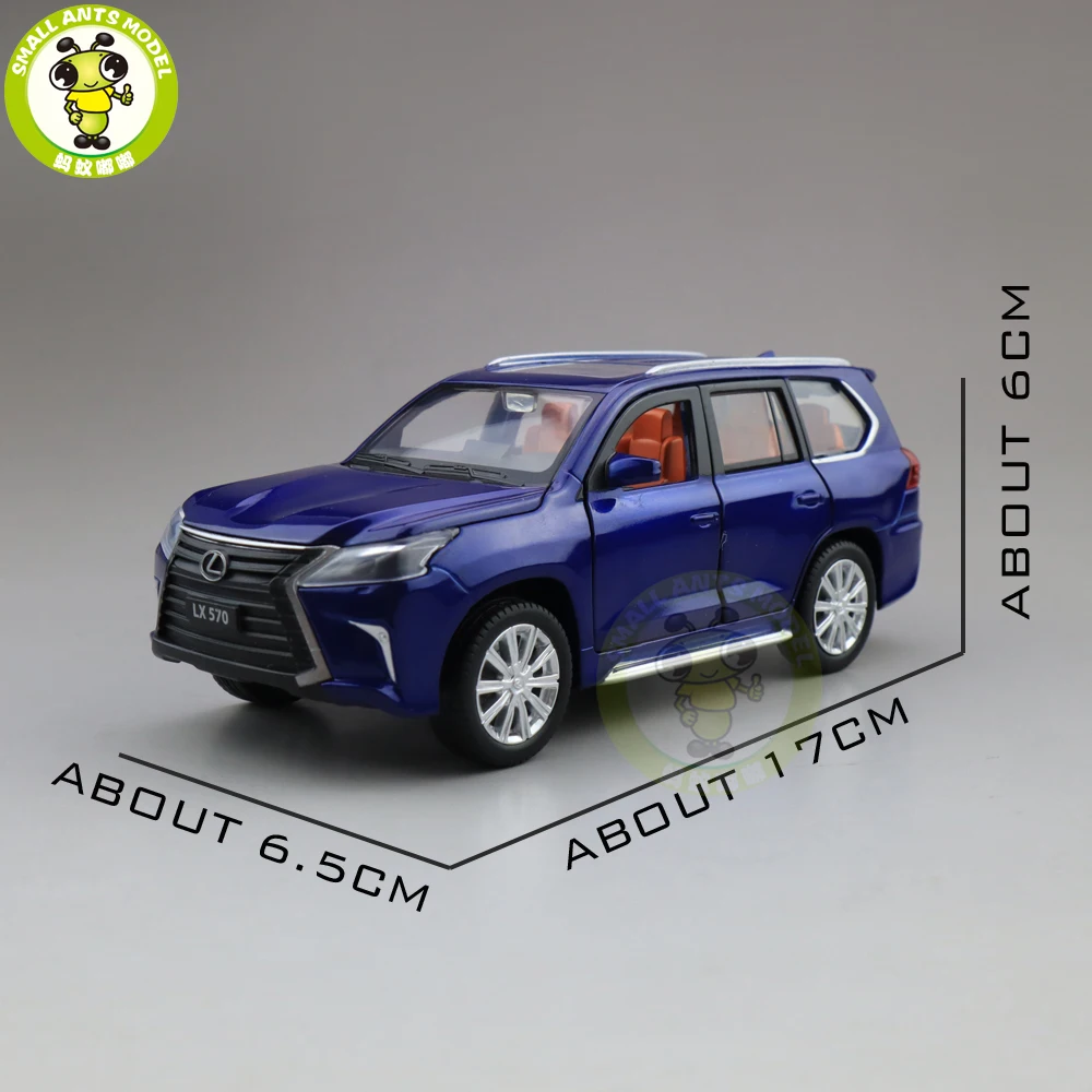 1/32 JACKIEKIM LX570 SUV литая под давлением Модель автомобиля игрушки для детей звуковое освещение вытяжной автомобиль подарок для мальчиков и девочек