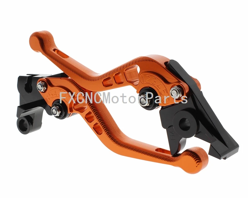 Orange 3D Short Pair CNC Motorcycle Brake Clutch Lever For Honda CBR